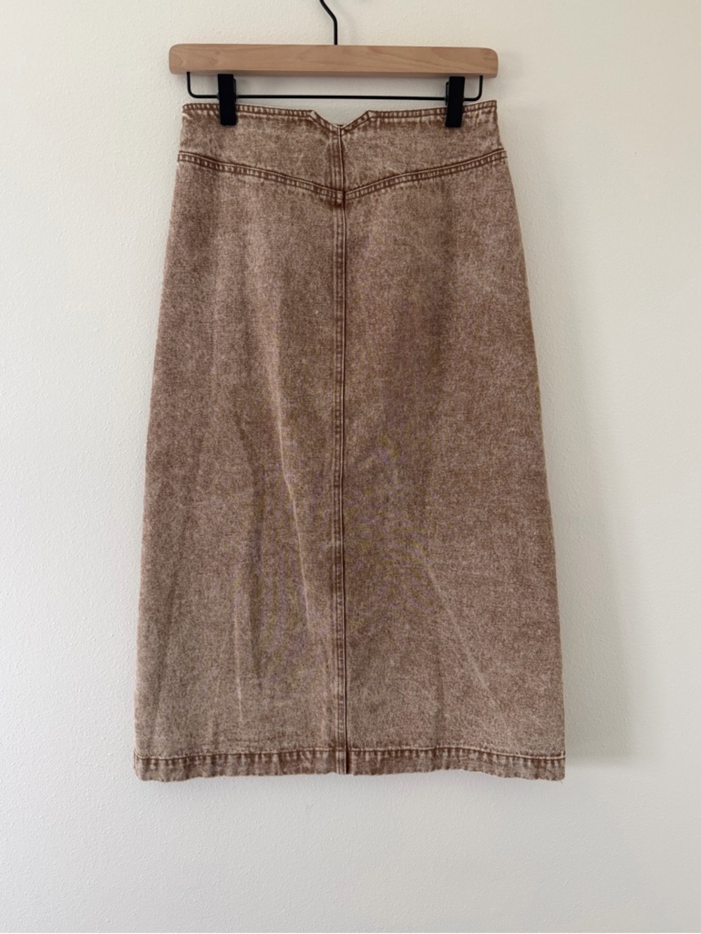 NWT- SoMe Steph Mineral Button Front Midi Denim Skirt size small - Picture 4 of 11
